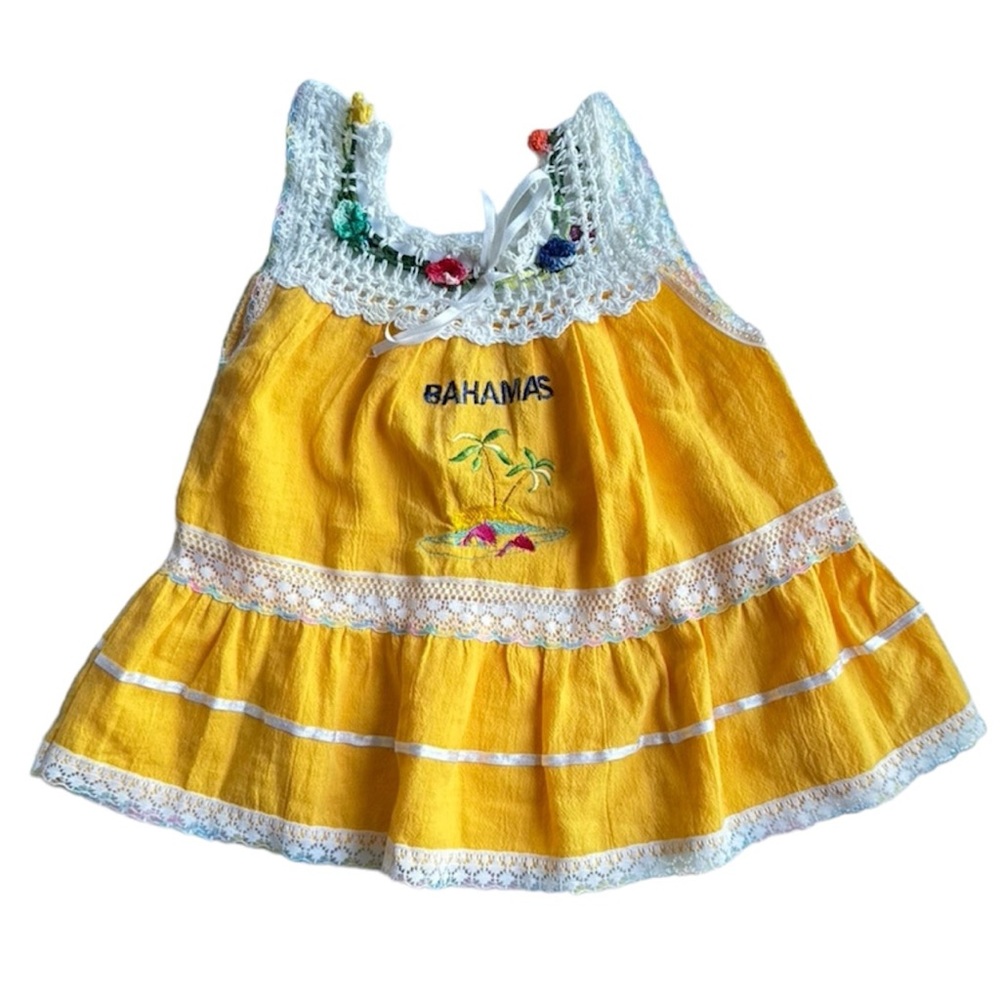 Beautiful baby girls Bahamas yellow Dress NWOT